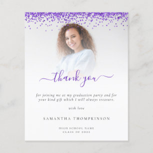 Budget Afstudeerder Foto Paars Glitter Hartelijk d