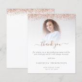 Budget Afstudeerder Foto Roos Gold Glitter Harteli (Voorkant / Achterkant)