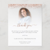 Budget Afstudeerder Foto Roos Gold Glitter Harteli (Voorkant)