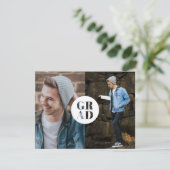 Budget AFSTUDEERDER Glitter Foto Afstuderen Aankon Bedankkaart (Staand voorkant)