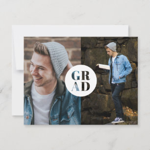 Budget AFSTUDEERDER Glitter Foto Afstuderen Aankon Bedankkaart