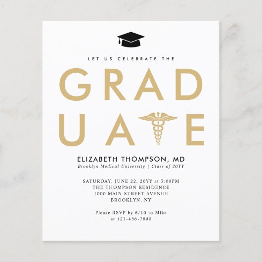 Budget Afstudeerder Medical School Doctor Gradupar (Voorkant)