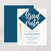 Budget AFSTUDEERDER Pet Blue Gold Gradution Party  (Voorkant / Achterkant)