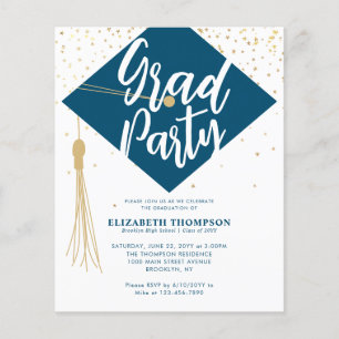 Budget AFSTUDEERDER Pet Blue Gold Gradution Party 