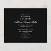 Budget Afstudeerder Pet Graduation party Invitatio (Achterkant)