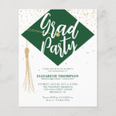 Budget AFSTUDEERDER Pet Green Gold Graduparty Uitn (Voorkant)