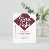 Budget AFSTUDEERDER Pet Red Gold Gradution Party n (Staand voorkant)