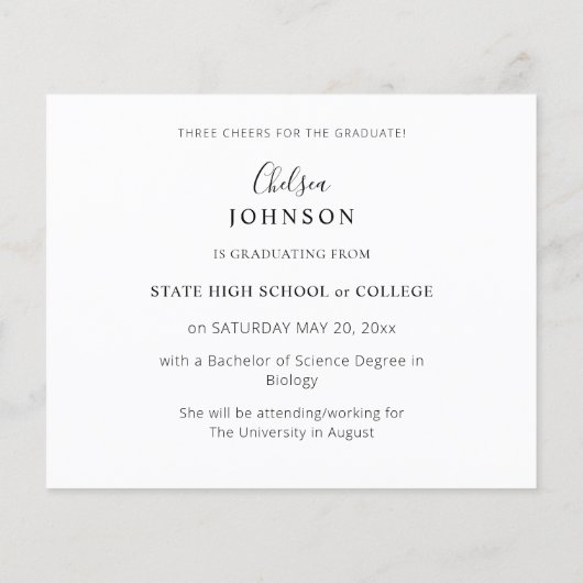 Budget Afstudeerder U Multi 6 Foto Afstuderen Flyer (Achterkant)