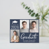 Budget Afstudeerfoto Klas van 2025 Diploma-uitnodi (Staand voorkant)