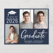 Budget Afstudeerfoto Klas van 2025 Diploma-uitnodi (Voorkant)