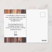 Budget Afstudeeruitnodiging en Dank je wel Briefkaart (Achterkant)