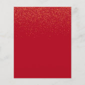 Budget Afstuderen 2025 partij rood goud uitnodigin (Achterkant)