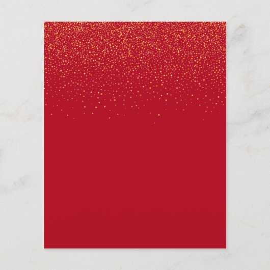 Budget Afstuderen 2025 partij rood goud uitnodigin (Achterkant)