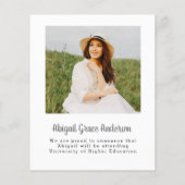 Budget Afstuderen 2 Foto Simple 2023 Silver Kaart (Achterkant)