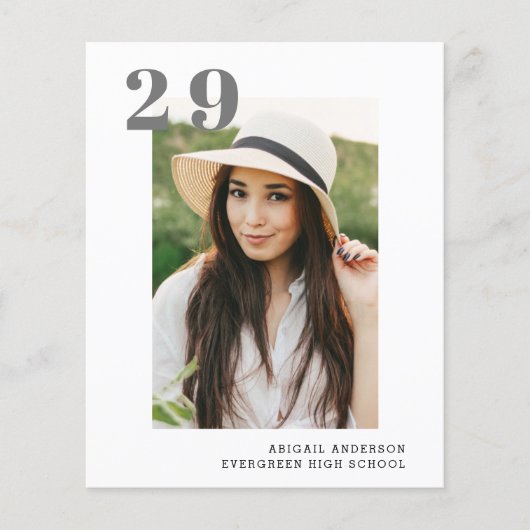 Budget Afstuderen 2 Foto Simple 2023 Silver Kaart (Voorkant)