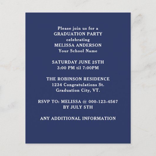 Budget Afstuderen 5 Uitnodiging van de Partij van (Achterkant)