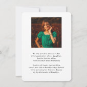 Budget Afstuderen Aankondiging Afstuderen foto's (Achterkant)