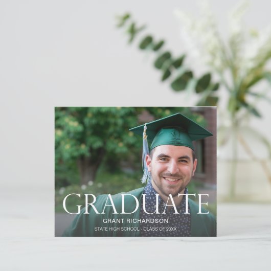 Budget Afstuderen Aankondiging Afstuderen foto's (Staand voorkant)