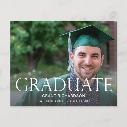 Budget Afstuderen Aankondiging Afstuderen foto's Flyer (Voorkant)