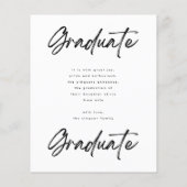 Budget  Afstuderen Aankondiging Foto Flyer (Achterkant)