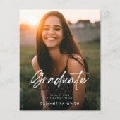 Budget  Afstuderen Aankondiging Foto Flyer (Voorkant)