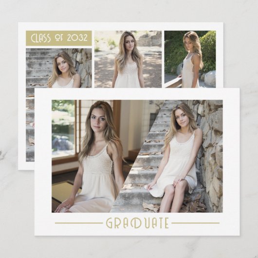 Budget Afstuderen Afstudeerder 6 Foto Collage Afst Notitiekaartje (Voorkant / Achterkant)