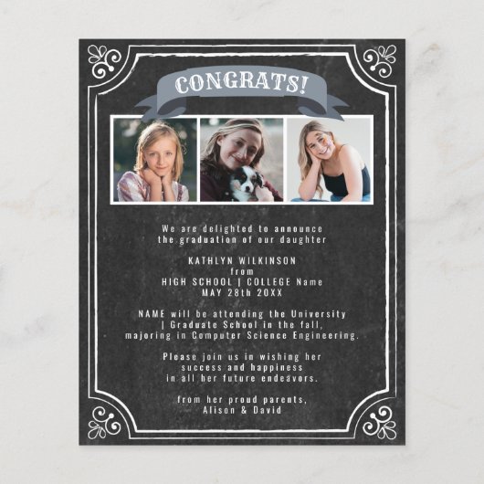 BUDGET Afstuderen BBQ Party 4 Fotouitnodiging (Achterkant)