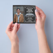 BUDGET Afstuderen BBQ Party 4 Fotouitnodiging Flyer (Hand)