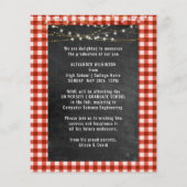 BUDGET Afstuderen BBQ Party Chalkboard Uitnodiging (Achterkant)