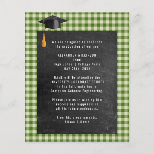 BUDGET Afstuderen BBQ Party Pset Photo Invitation (Achterkant)