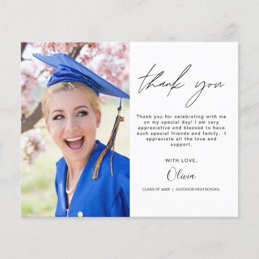 Budget Afstuderen Bedankt Foto Flyer (Voorkant)