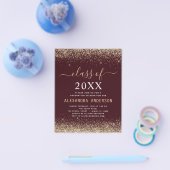 Budget Afstuderen Burgundy Gold Class of 2022 Flyer (Enkel)