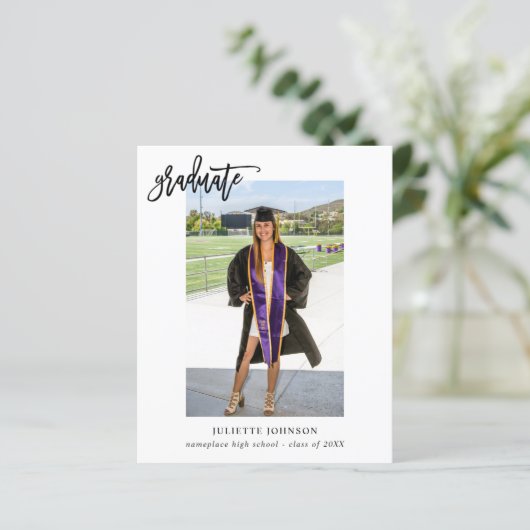 Budget Afstuderen Calligrafie 2v Fotoaankondiging (Staand voorkant)