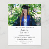 Budget Afstuderen Calligrafie 2V Fotoaankondiging Flyer (Achterkant)