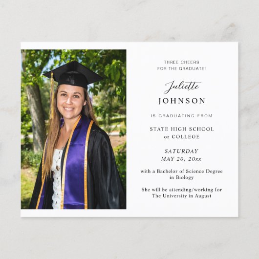 Budget Afstuderen Calligrafie Twee Aankondiging va Flyer (Achterkant)