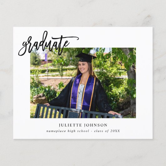 Budget Afstuderen Calligrafie Twee Aankondiging va Flyer (Voorkant)