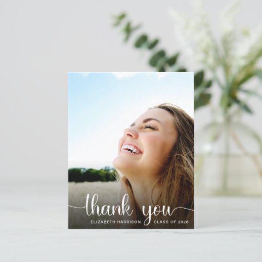 Budget Afstuderen Dank u Witte Manuscript Foto (Staand voorkant)