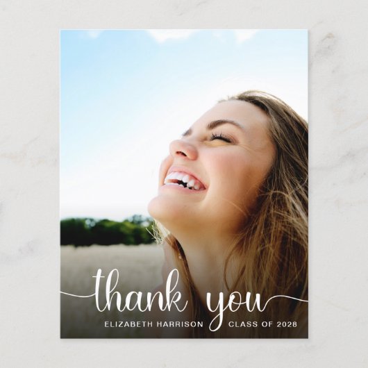 Budget Afstuderen Dank u Witte Manuscript Foto (Voorkant)