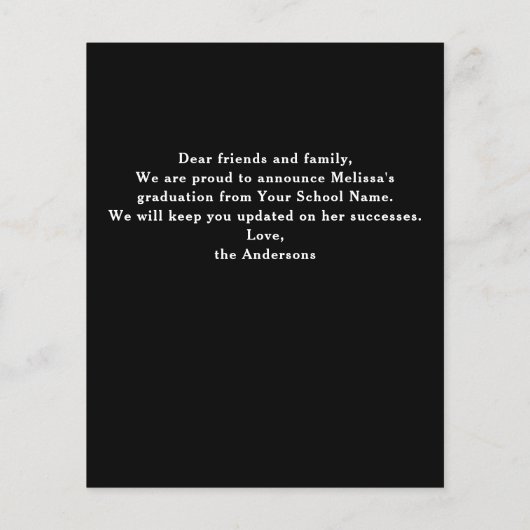 Budget Afstuderen Elegant 5 Foto Collage Afstudere (Achterkant)