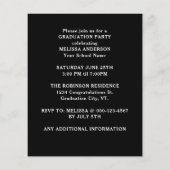 Budget Afstuderen Elegant 5 Fotocollage Uitnodigin (Achterkant)