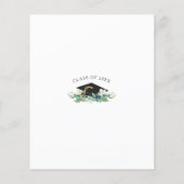 Budget Afstuderen Eucalyptus Script Uitnodiging (Achterkant)