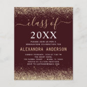 Budget Afstuderen Foto Burgundy Gold Class 2023 (Voorkant)