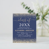 Budget Afstuderen Foto Gold Navy Blue Class 2023 (Staand voorkant)