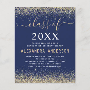 Budget Afstuderen Foto Gold Navy Blue Class 2023