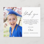 Budget Afstuderen foto minimalistisch bedankkaarte (Voorkant)