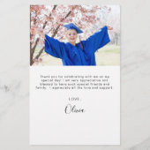 Budget Afstuderen foto minimalistisch bedankkaarte (Achterkant)