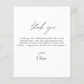 Budget Afstuderen foto minimalistisch bedankkaarte (Achterkant)