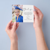 Budget Afstuderen foto minimalistisch bedankkaarte Flyer (Hand)