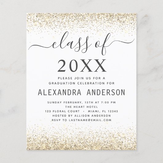 Budget Afstuderen Foto White Gold Class van 2023 Flyer (Voorkant)