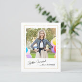 Budget Afstuderen Gold Lijst Photo Afstuderen Card (Staand voorkant)